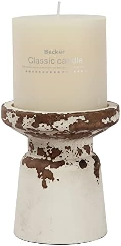 SOFE Rustic Wood Candle Holders Pillar, Handmade Distressed - Image 3