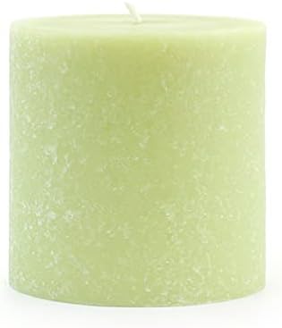 Root Candles Unscented Pillar Candles Beeswax Enhanced Textured Timberline™ Pillar Candle, 3 x 3-Inch, Willow by RootCandles