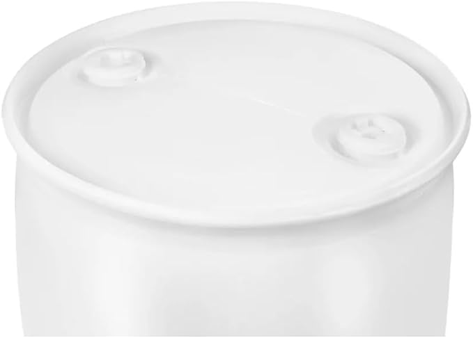 55 Gallon Water Storage Barrel, BPA Free, Emergency Water Supply - Eco Friendly - Made in USA (TRANSLUCENT WHITE)
