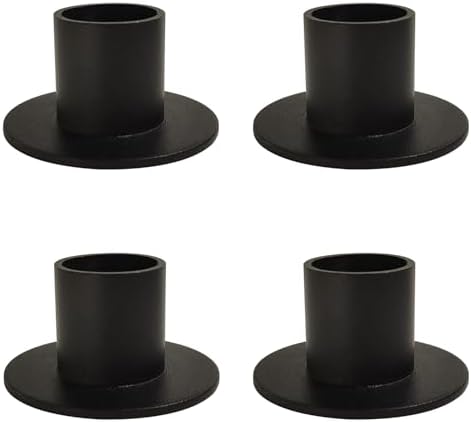 GUTE Taper Candle Holder Matte Black Iron Candlestick Home Decor 4Pcs by GUTE