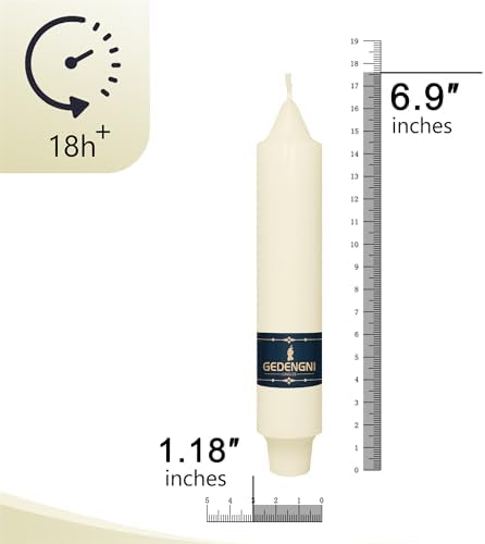 Ivory Taper Candle Dripless Candlesticks - Gedengni 4pcs Unscented Candles Long Candle Sticks 7inches Tapered Candles for Home Party Wedding Restaurant Holiday Decor,18D-Ivory - Image 6