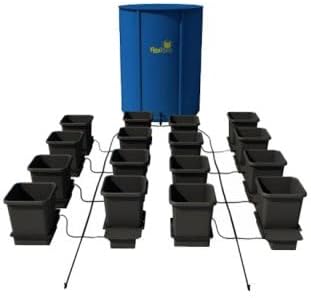 AutoPot 16 Pot System (3.9 Gallon Plastic Pots) (*Includes AIRBASES & AIRDOMES) Self-Watering, Gravity-Fed Hydroponic System (16Pot - 3.9 Gallon - 60 Gallon FlexiTank)