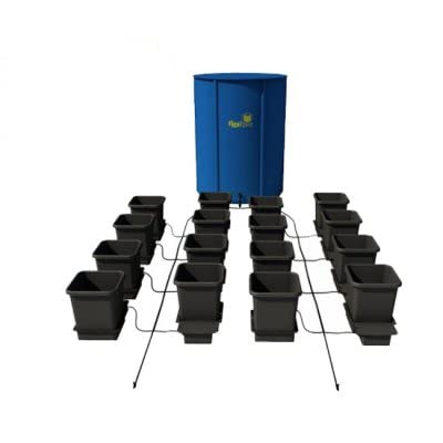 AutoPot 16 Pot System with 3.9 Gallon Plastic Pots and 60 Gallon FlexiTank - Self-Watering, Gravity-Fed Hydroponic Systems (16Pot - 3.9 Gallon - 60 Gallon FlexiTank)
