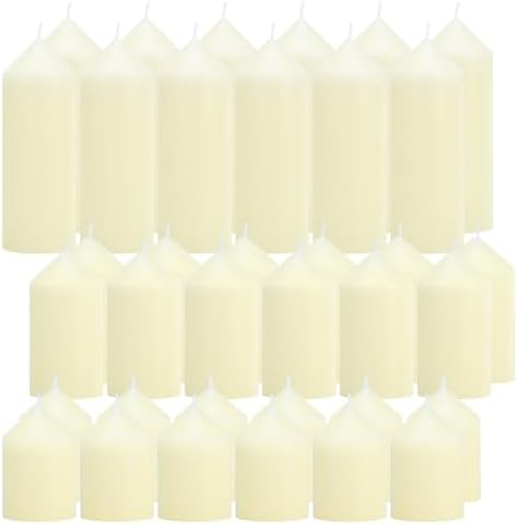36 Pcs Ivory Pillar Candles Bulk Set，3 Different Lengths 2 x 3/4/6 Inch (12 Each)，Hurricane Candles，Dripless Unscented Smokeless，Gives You a Better Atmosphere When Organizing an Event Party. by Trxvxo