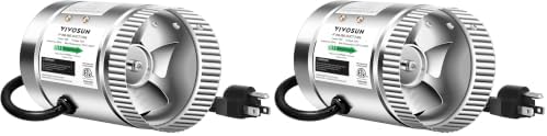 VIVOSUN 4" Metal Inline Fan 100 CFM, Exhaust Fan for Home Ventilation (Pack of 2)