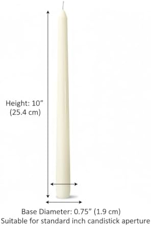 4 Pack Ivory Taper Candles丨Taper Candles 10 Inch Dripless丨Unscented & Smokeless Candlesticks Bulk丨7-8 Hours Long Burning Tall Candles丨Ideal for Christmas Weddings Parties Dinner - Image 3