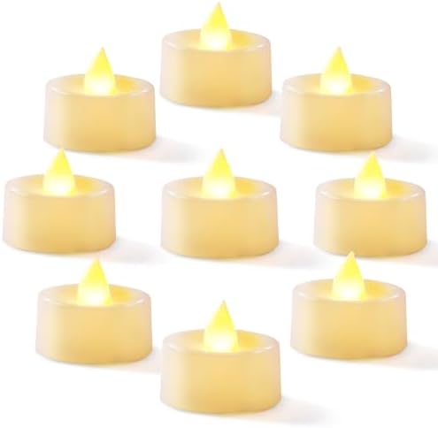 Homemory 50-Pack Flameless Tea Lights Candles Battery Operated, 200+ Hours by Homemory