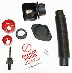 Rain Barrel Rainwater Diverter Kit fits 2x3 and 3x4 Downspouts | Includes Drill Bits | Aquabarrel 103