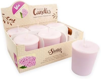 Pure Lilac Soy Votive Candles - Scented with Natural Fragrance Oils - 6 Purple Natural Votive Candle Refills - Flower & Floral Collection by ShortiesCandleCompany