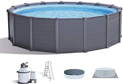 18ft x 52in Above Ground Swimming Pool Set w/Sand Filter Pump & Ladder