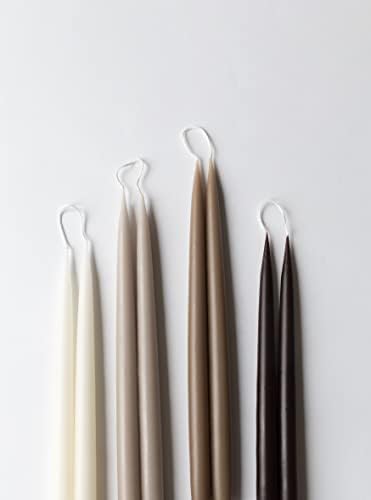 Kunstindustrien® Taper Candles – Set of 4, 13.8" – Made in Denmark, Long Burning Candles 15h, Unscented & Smokeless Candlesticks – Elegant Tall Candles for Weddings, Dinners & Home Decor (Off White) - Image 6