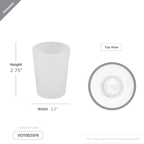 WGV Frosted Tea Light Votive Candle Holder 2.2x2.75, Tiny Utility Cylinder Glass Vase, Small Planter Terrarium for Home Accent Decor, 6 Pieces - Image 2