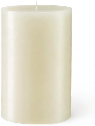 Mister Candle Unscented 4"x6" Ivory Pillar Candle, Solid Color, Cotton Wick, Dripless & Smokeless, Premium Wax Candle for Home Decor, Handmade, 120 Hour Burn Time by MisterCandle