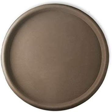 Crescent Garden Universal Round Planter Saucer, Heavy Duty Drainage Dish for Plant Pots, Extra Large Plant Dish, Indoor & Outdoor Plant Tray - Mocha Brown (19.75" Inner, 22" Outer Diameter)