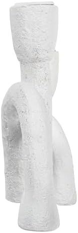 Modern Sculptural Double Taper Candle Holder, White - Image 7