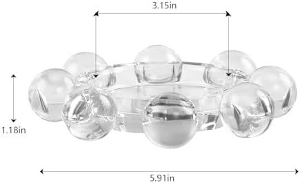 Crystal Candle Holders Pillar Candlestick Decorations for Home Party Dinner Christmas, Suitable for Large Cylindrical Candles, Clear - Image 2