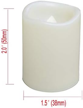 White Plastic Battery Operated Flameless LED Votive Tealight Candles 36 PCS - Image 2