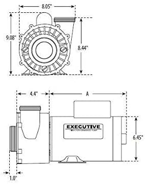 Waterway Executive Spa Pump Side Discharge 56-Frame 2 Inch 3.0 Horsepower 230 Volts 2-Speed 3721221-1D