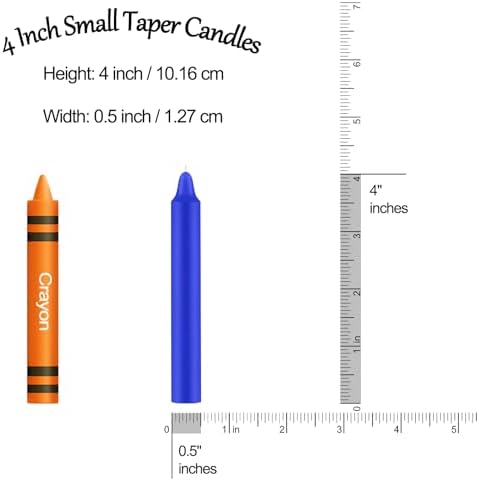 Tobeape 24 Pack Blue Spell Chime Candles, 4" Unscented Mini Taper Candles - Image 2
