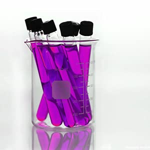40pcs of Glass Serological Test Tubes with Black Bakelite Screw Caps Silicon Liners, Vol.30ml 20x150mm with Marking Area, Borosilicate Glass Material, Flat Bottom, LVH005