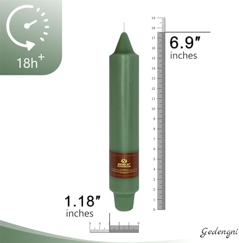 Gradient Taper Candles Green Candlesticks,Gedengni 7Inches Dripless Tapered Candle Tall Candle Sticks Colorful Dinner Candles for Home Wedding Festive Holiday Party,18GREMIX - Image 5