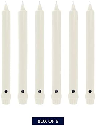 Colonial Candle Unscented Taper Candle, Classic Collection, Ivory, 10 in, Pack of 6 Candlesticks - Up to 8 Hours Burn - Image 2