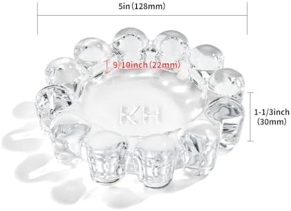 khtumeware Chic Clear Bubble Glass Candle Dish – Modern Clear Glass Candle Holder for Tealights & Diffusers, Decorative Tray for Home & Tabletop Decor（1 Pack） - Image 2