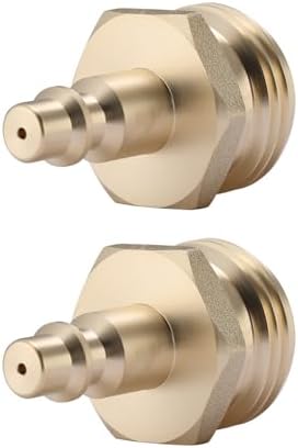 MEASUREMAN Lead-Free Brass Blow Out Plug with Quick Connect - Efficiently Removes Water from RV Water Lines, Ideal for Winterization (2pc) by MEASUREMAN
