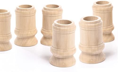 Unfinished Natural Wood Classic Candle Cups – 12 Wooden Candle Holders - Image 6