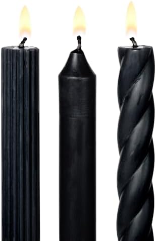 Illume Beautifully Done Unscented Assorted Candle Tapers 3-Pack, Black - Image 2
