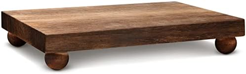 Amyhill Wood Pedestal Stand Riser Decor,Classic,Dark Brown,9 X 6 Inch by Amyhill