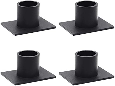 4Pcs Black Retro Candle Holders, Candlestick Holder by ysnn