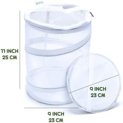 Pop Up Butterfly Habitat Cage, Collapsible Clear Mesh Insect Terrarium - Image 2