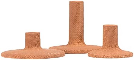 Main + Mesa Stoneware Taper Candle Holders, Set of 3 by MainMesa