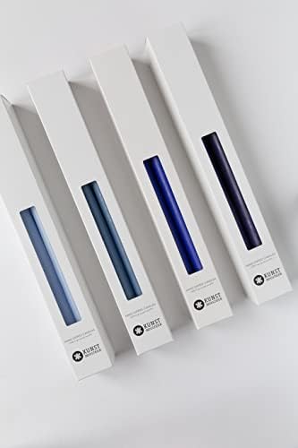 Kunstindustrien® Taper Candles – Set of 4, 13.8" – Made in Denmark, Long Burning Candles 15h, Unscented & Smokeless Candlesticks – Elegant Tall Candles for Weddings, Dinners & Home Decor (Pastel Blue) - Image 7