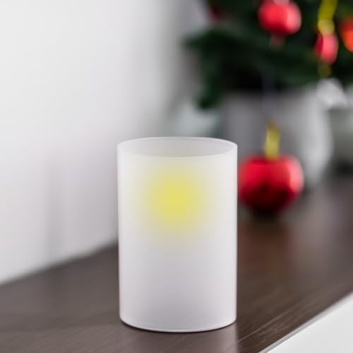 WGVI Hurricane Candle Holder Sleeve, W: 5", Ht: 8", Frosted Glass Cylinder Open Both Ends, Chimney Tube Shade, 6 Pieces - Image 5