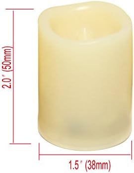 CANDLE CHOICE Battery Operated Flameless Votive Candles Realistic Flickering Fake Electric LED Tea Lights Set Bulk Wedding Party Halloween Christmas Decorations Table Centerpieces Batteries Incl 24PCS - Image 6