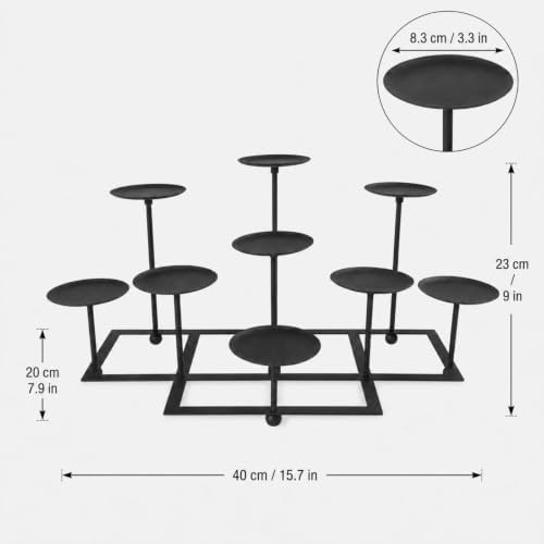 Pillar Fireplace Candle Holder for Inside Fireplace, Mantle Decor - Image 2