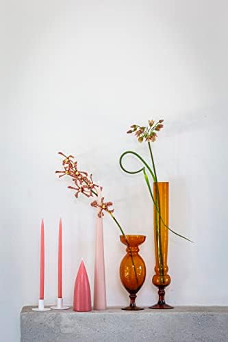 Kunstindustrien® Taper Candles – Set of 4, 13.8" – Made in Denmark, Long Burning Candles 15h, Unscented & Smokeless Candlesticks – Elegant Tall Candles for Weddings, Dinners & Home Decor (Pastel Rose) - Image 6