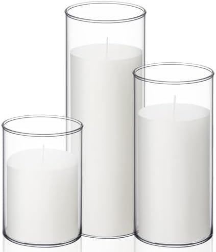 Shihanee 3 Pillar Candle and Holder, M, White by Shihanee