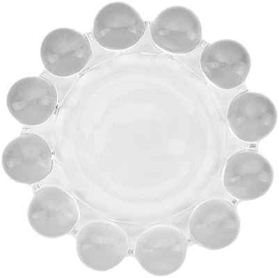 Chic Clear Glass Candle Dish, 1 Pack Modern Bubble Candle Holder for Small Candles and Diffusers, Decorative Home Decor Accessory - Image 3