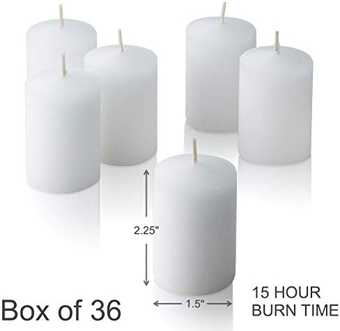 Light In The Dark White Votive Candles - Box of 36 Unscented Bulk Candles - 15 Hour Burn Time - for Weddings, Restaurants, Parties, Spa and Decorations. - Image 5