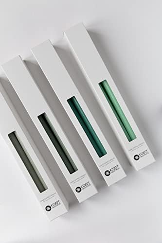 Kunstindustrien® Taper Candles – Set of 4, 13.8" – Made in Denmark, Long Burning Candles 15h, Unscented & Smokeless Candlesticks – Elegant Tall Candles for Weddings, Dinners & Home Decor (Turquoise) - Image 6