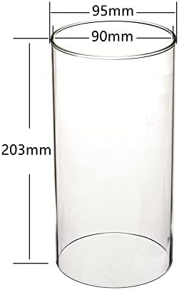 Glass Hurricane Candle Holder, Glass Chimneys for Candles, Open Ended Hurricane Glass Cylinder Wide 3.7" x Tall 8" - Image 2