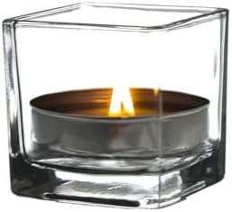 WGV 2 Inch Tea Light Votive Candle Holder, Clear, Square Cube 2”x2”, Small Tiny Bulk, Home Décor, Table Top, 24 Pcs - Image 3