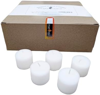 D'light Online Unscented Votive Candles - Small Candles for Synagogues, Churches, Baby Shower, Home Decoration, Restaurants and Weddings (White, 8 Hour - Set of 72) by DlightOnline