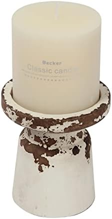 SOFE Rustic Wood Candle Holders Pillar, Handmade Distressed - Image 4