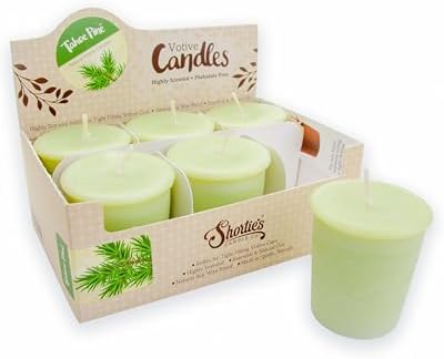 Tahoe Pine Soy Votive Candles - Scented with Essential & Natural Oils - 6 Green Natural Votive Candle Refills - Fresh & Clean Collection by ShortiesCandleCompany