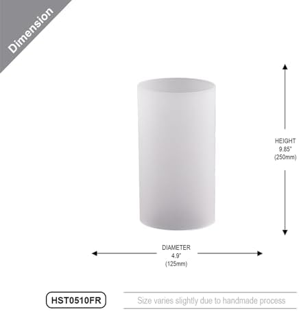 WGVI Hurricane Candle Holder Sleeve, W: 5", Ht: 10", Frosted Glass Cylinder Open Both Ends, Chimney Tube Shade, 6 Pieces - Image 2