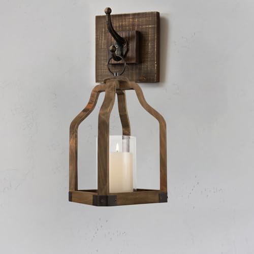 Rustic Wood Lantern Candle Holder for Farmhouse Decor - Image 5